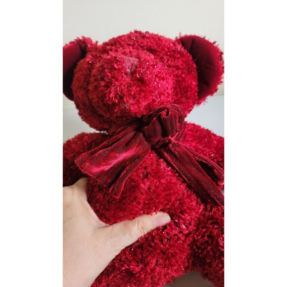 Russ Berrie Plush Stuffed Bear ROSETTA Bears From The Past Tag #4917 Red Sparkle - Picture 2 of 5